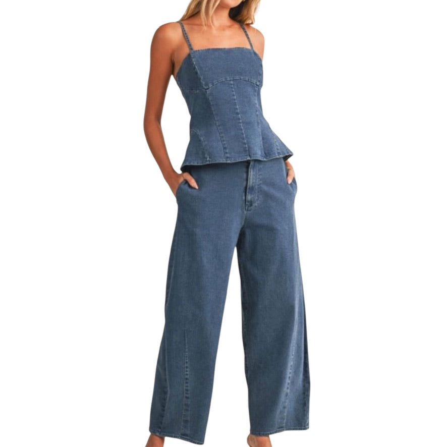 Peplum Denim Top