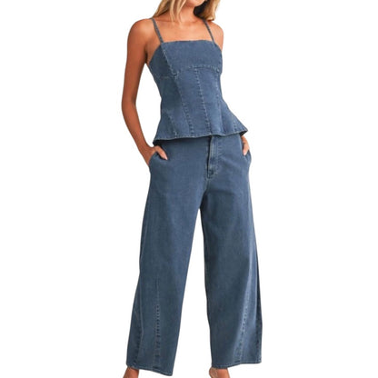 Peplum Denim Top