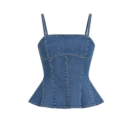 Peplum Denim Top
