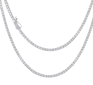 White Tennis Necklaces